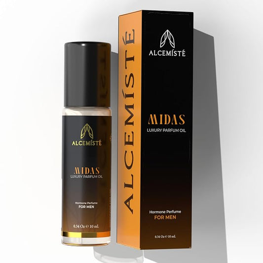 Concentrated Pheromone Cologne For Men (0.34 oz) - Oil Based Perfume For Men With Pheromones - Rollerball Men's Cologne - Travel Size, All-Day, Long-Lasting Formula - Amber, Wood and Musk Scent