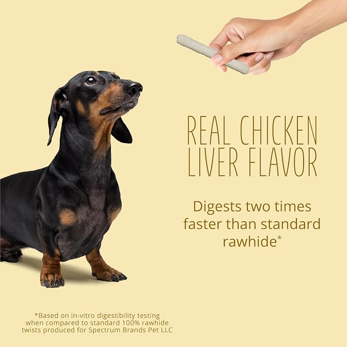 Better Belly Originals Small Roll Highly Digestible Dog Treats, 6 Count | With Real Chicken Liver Flavor, Long-Lasting Digestible Chew, No Grain Added, No Artificial Colors Or Flavors, For Adult Dogs