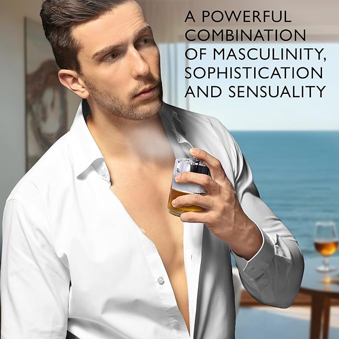 Azura Noir for Men Eau De Parfum - Woody Spicy Fragrance - Long-Lasting Cologne Choice For Daily Wear - Top Notes of Lemon, Nigerien Ginger, Refreshing Mint & Lavender - Elegant 100ml Bottle