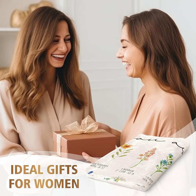 Christian Gifts for Women Birthday, Christian Blanket with Flowers | Inspirational, Religious Gifts for Women, Sister, Friend, Daughter, Mom, Baptism Gift, Soft Throw Blankets 50'' x 60''