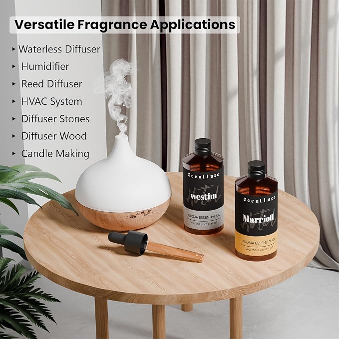 Essential Oils Inspired Marriott Beach Villa Diffuser Oil - Bitter Orange, Jasmine & Lily of The Valley Blend for Home Cleaning Aromatherapy Premium 250mL Hotel Fragrance Oil