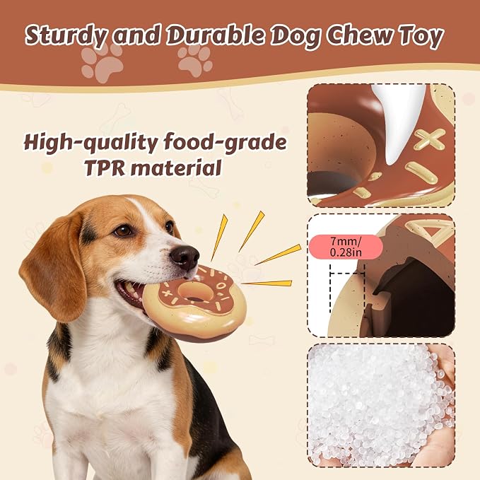 Tough Dog Chew Toys Indestructible Squeaky Toys for Aggressive Chewers Outdoor Swimming Interactive Tough Chew Toys for Medium and Large Dogs