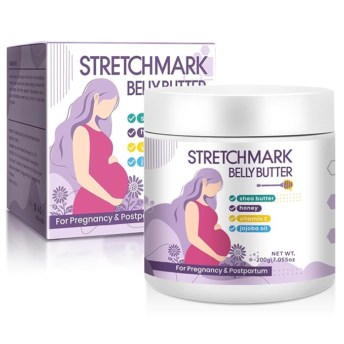 Stretch Mark Belly Butter-Packed with Vitamin E, Coconut Oil, and Sunflower Seed Oil to Protect, Soothe, and Rejuvenate Skin - Safe for Pregnancy and Nursing-Repair Stretch Marks and Scars.7.055oz