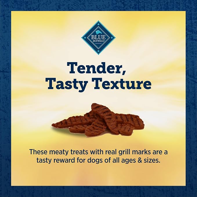 Blue Buffalo True Chews Premium Grillers Steak Dog Treats, 10 oz | Real Beef First, Tender & Tasty, Made in the USA, No Artificial Preservatives
