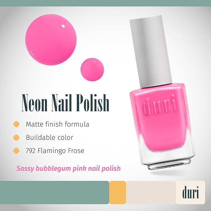 duri 792 Flamingo Frose - Bubble Gum Pink Nail Polish