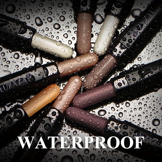 Classic 6PCS Neutral Eyeshadow Stick Makeup Set, Matte Cream Eye Shadow Eyeliner Brightener Pencil Crayon - Golden Amber
