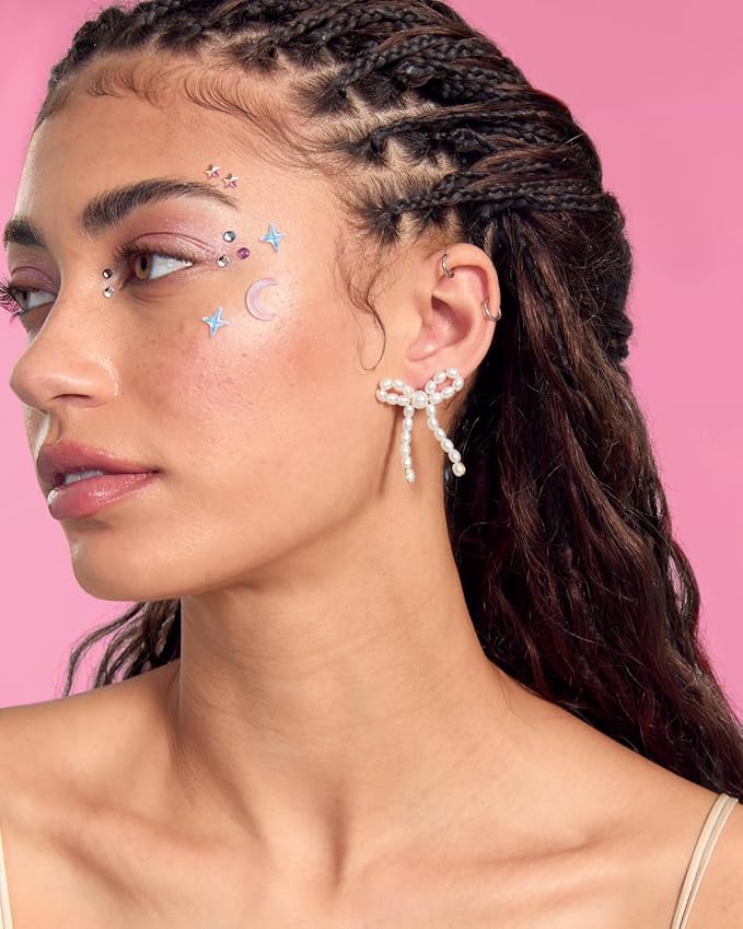 xo, Fetti Celestial Face Eye Gems - 110 pcs. | Astrology Bachelorette Face Stickers, Birthday Rhinestone Accessory, Concert Party Decorations, Zodiac Rave Supplies