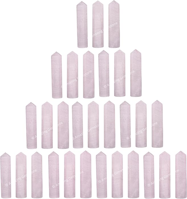 Amazing Gemstone Crystal Points Bulk Healing Crystals & Stones - Premium Single Terminated Healing Wand Point Bulk Crystals for Crafts, Crystal Grid, DIY Work