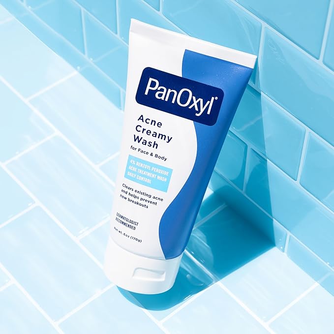 PanOxyl Antimicrobial Hydrating Acne Creamy Wash, 4% Benzoyl Peroxide, 6 Ounce (Pack of 2)