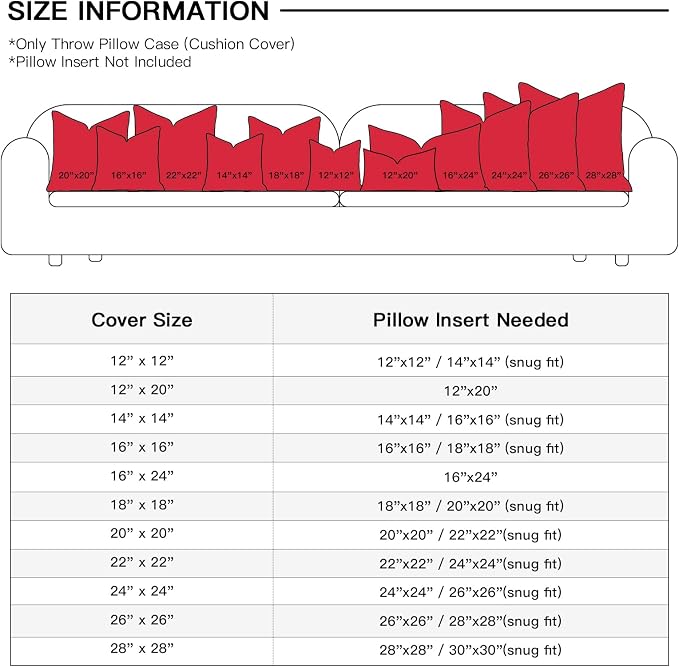 OTOSTAR Linen Throw Pillow Cover Set of 1 Decorative Lumbar Pillowcases Cushion Covers 16x24 Inch for Home Decor Sofa Bedroom Car 40 x 60CM Red