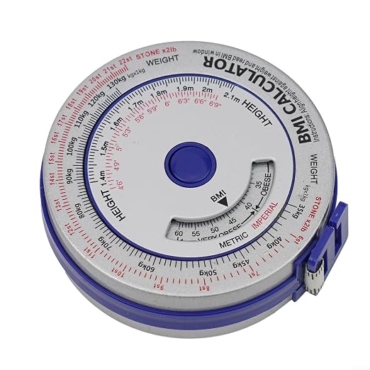 BMI Body Mass Index Tape Measure, Retractable Design with Lock Button, Plastic Material for Diet Fitness Tracking, 150cm/200cm Options(3PCS blue)