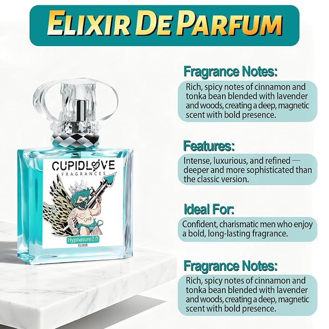 CUPIDLOVE Eau De Parfum Spray Mens Pheromone Cologne - Long Lasting Perfume, Ideal Mens Valentine's Day Gift for Special Occasions & Daily Elegance, A Bold and Captivating Fragrance 1.7 Fl Oz