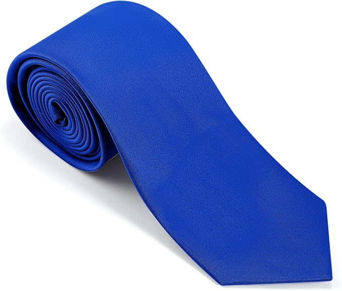 Black Tie Set in Gift Box Mens Solid Color 3.15" (8CM) Black Necktie and Pocket Square Set
