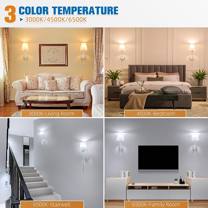19.9 inch Battery Operated Wall Sconce Set of 2,Brushed Nickel Rechargeable Wall Lights with 10400mAh Dimmable Detachable Bulbs and Remote,10 Colors Wireless Sconces for Bedroom Living Room