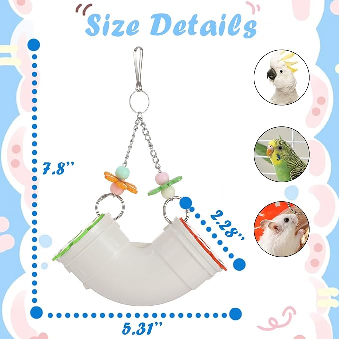 Rat Enrichment Foraging Toys Interactive Hide Treats Dispenser with Wide Opening Hanging Slow Feeder Cage Accessories for Mice Guinea Pigs Hamsters