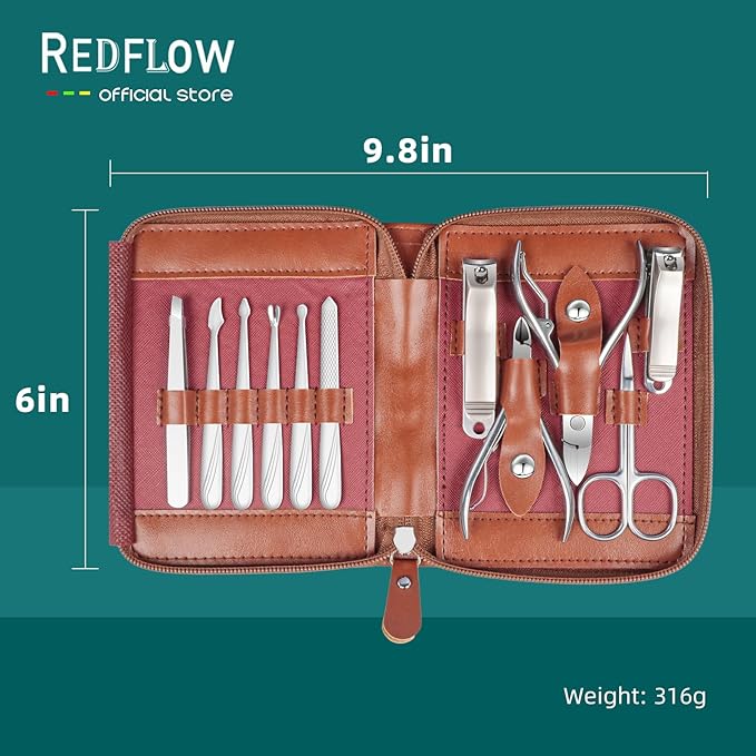 Manicure Set 11 in 1 Stainless Steel Nail Clippers for Men，Manicure Kit for Women，Nail Grooming Kit，Nail Clipper Set，Personal Care Tools