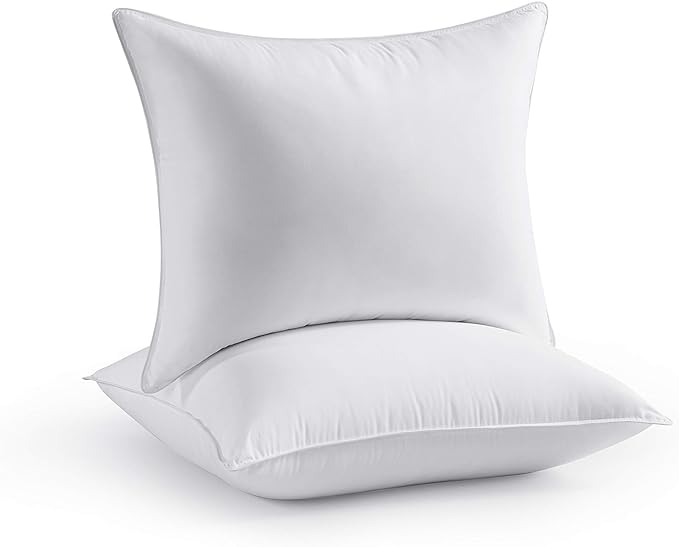 Seward Park Bed Pillow King Size Set of 2, Shams Insert 20 x 36 inch, Down Alternative Cooling Pillows for Stomach, Side or Back Sleeper | Down Alternative Microfiber Filling, Breathable, Medium Support, Cooling Bed Pillow, No Flat, Machine Washable