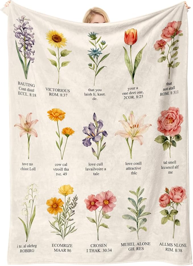 COMFAR Christian Gifts for Women Faith, Inspirational/Religious/Spiritual Gifts for Adults, Soft Throw Blankets for Women/Men, Personalized Blankets for Adults 50"x 60"