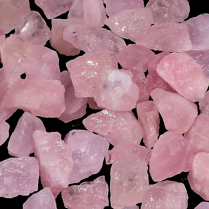 50 carats Raw Pink Morganite Rough Gemstone, Natural Crystals, Healing Stones, Wholesale Lot, Jewelry Making Supply, 10 to 16mm, 6 to 8 pcs