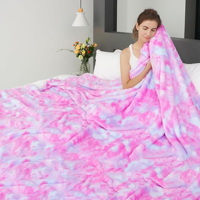MUGD Soft Blankets Fuzzy Twin Bed Fleece Blanket Kids Warm Throw Blanket for Bed