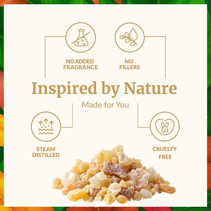 SVA Frankincense Essential Oil – 1/3 Fl Oz – for Diffuser, Skin & Hair Care – Ideal for Massage & DIY Blends – with Dropper