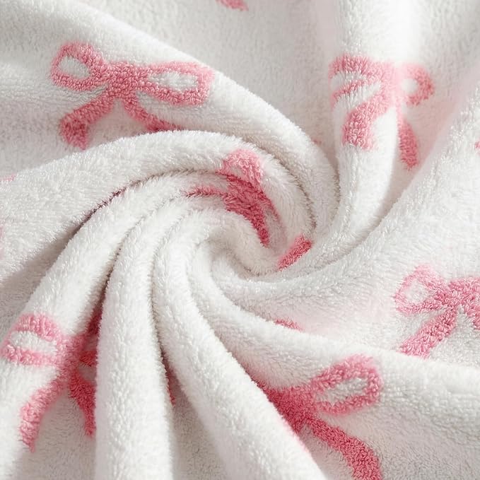 Soft Throw Blanket for Couch-Cozy Reversible Knitted Blankets | Lightweight Warm Fluffy Decor for Women, Mom, Her & Girls, Sofa, Chair, Bed, 50x60in,Bubble Bowknot Pink