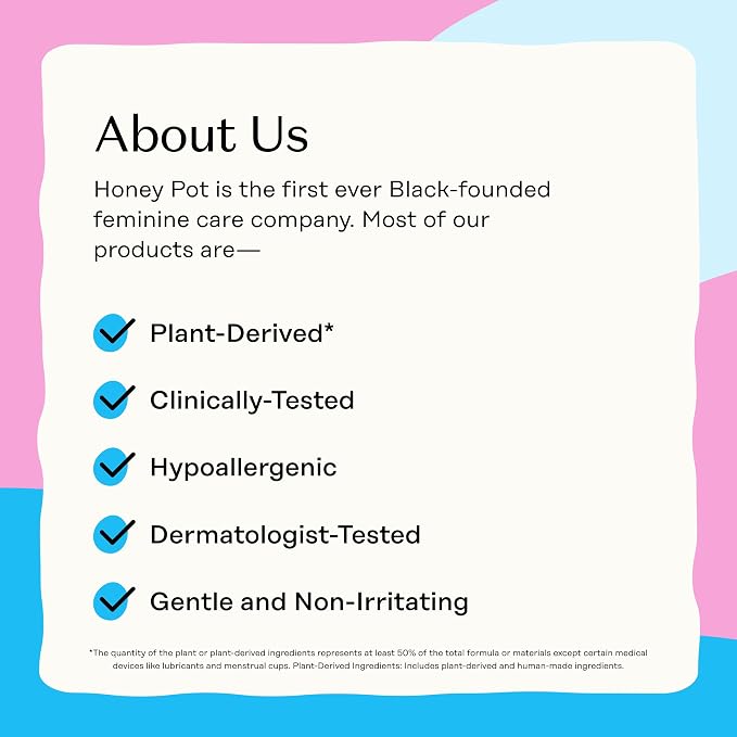 The Honey Pot Company - Feminine Wipes - Sensitive - Individually Wrapped - pH Balancing, Herbal Infused Plant-Based Feminine Care - Great for Travel & Period Kits - 15ct (Pack of 3)
