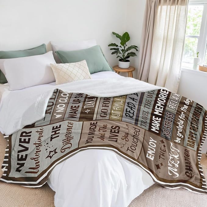 Retirement Gift for Woman or Men, Happy Retirement Blanket 60" x 80" | Happy Retirement Gifts for Coworker Teacher Boss Friends Retirees - Retirement Party Decorations Women - Retirement Blanket