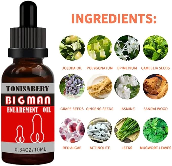 Enlargement Oil for Men's Massage Essential Oil for Male Enhancement