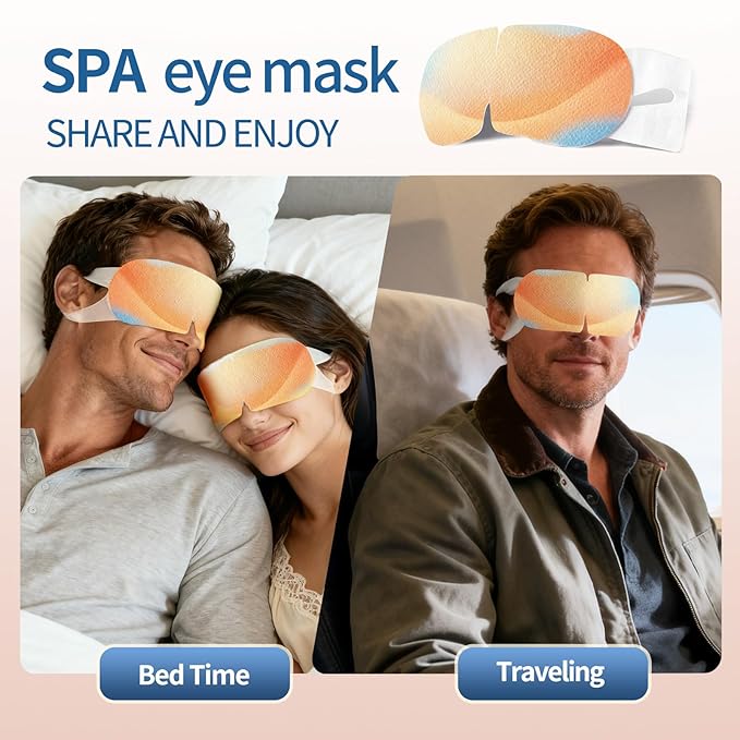 Shinex & Grace Heated Eye Masks for Dry Eyes, Warm Eye Compresses for Dry Eyes, Steam Eye Masks Disposable, Hot Overnight Sleeping Travel Self Clear Severe Redness Rest Relief Care Patch Pad Product