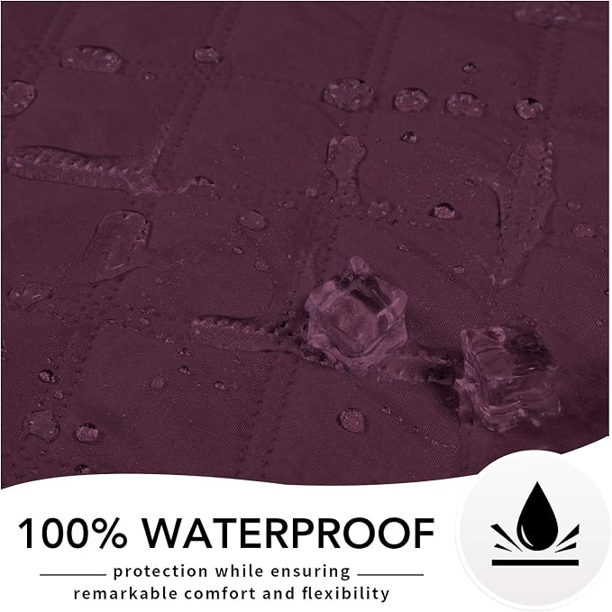 Easy-Going Waterproof Dog Bed Cover, Non-Slip Pet Blanket, 68x82in, Wine | Leakproof Couch Cover, Machine Washable Furniture Mattress Protector, Soft Sofa Mat For Dogs, Pet Friendly