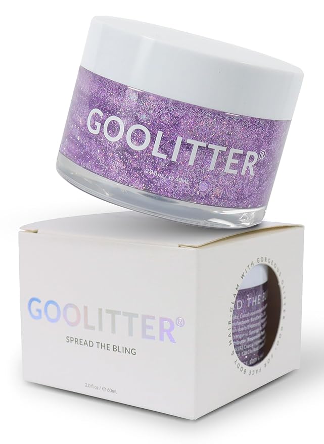 Face, Body & Hair Holographic Purple Glitter Gel [Purple Sugar] 2oz (60mL) | Fine | K-Beauty | Halloween, Festival, EDM, Rave, Party, Concert, Costume Makeup | Vegan, Cruelty Free