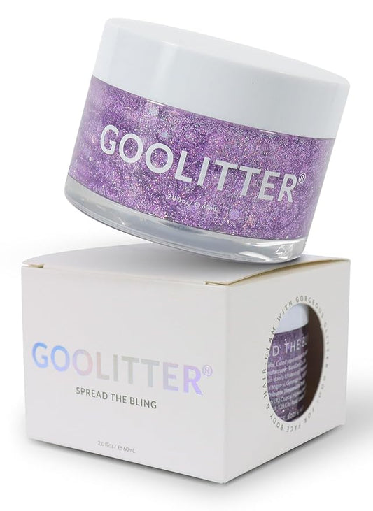 Face, Body & Hair Holographic Purple Glitter Gel [Purple Sugar] 2oz (60mL) | Fine | K-Beauty | Halloween, Festival, EDM, Rave, Party, Concert, Costume Makeup | Vegan, Cruelty Free