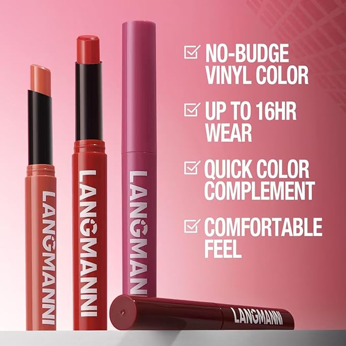 Matte Lipstick for Women Girls teen Lip Makeup Lipsticks Lip Liner Pencil Waterproof Long Lasting Hypoallergenic Highly Pigmented Quick Makeup Lightweight Portable Lip stick 9#