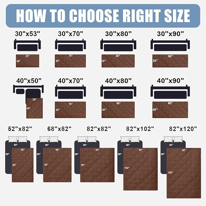 Smiry Waterproof Reversible Pet Couch Covers for Dogs | Pet Friendly, Soft Fabric, Washable Sofa Furniture Protector for Dogs Cat Kids, Checkered (40"x80", Brown/Brown)