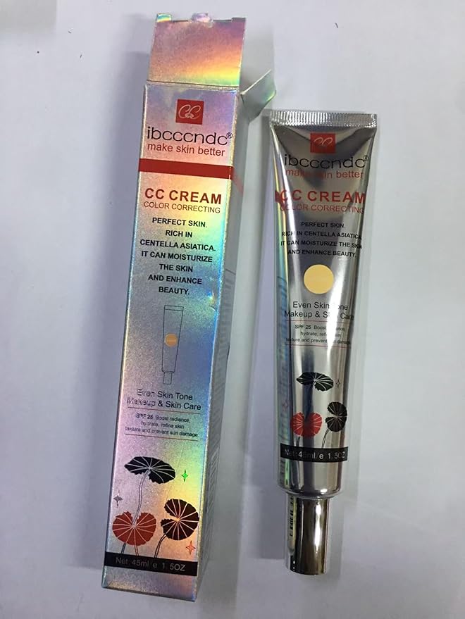 Color Correcting CC Cream With Centella Asiatica - Color Correcting Formula for Blemishes, Skin Redness, & Acne Marks - Lightweight - Moisturize Skin and SPF Protection, Even Skin Tone (Light)