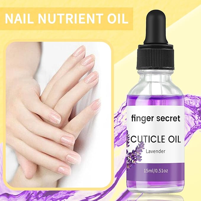 Cuticle Oil,15ml Cuticle Oils Lavender Aroma,Nails CuTicle Oil for Moisturizes&Strength Nails,Professional Manicure & Pedicure Care