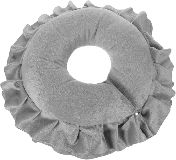 Amosfun Face Down Pillow for Massage Table Massage Headrest for Bed 15.15X15.15X2.75 Inch Reusable Spa Headrest Cushion