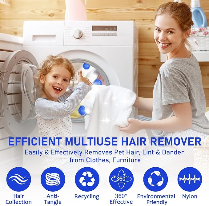 Pet Hair Remover for Laundry, Hair Catcher for Washing Machine, 24PCS