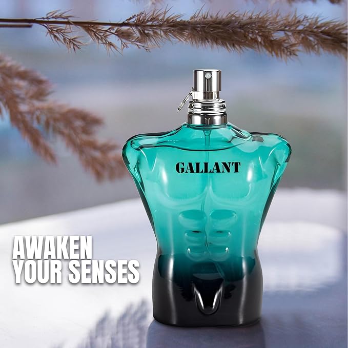 A CENTER Men's Cologne Gift Set Include Valentine Milano,Valentine,Choco Musk & Gallant - 3.4 Fl Oz Each | Vanilla Bourbon, Leather & Amber Floral Fragrance | Luxury Eau de Toilette