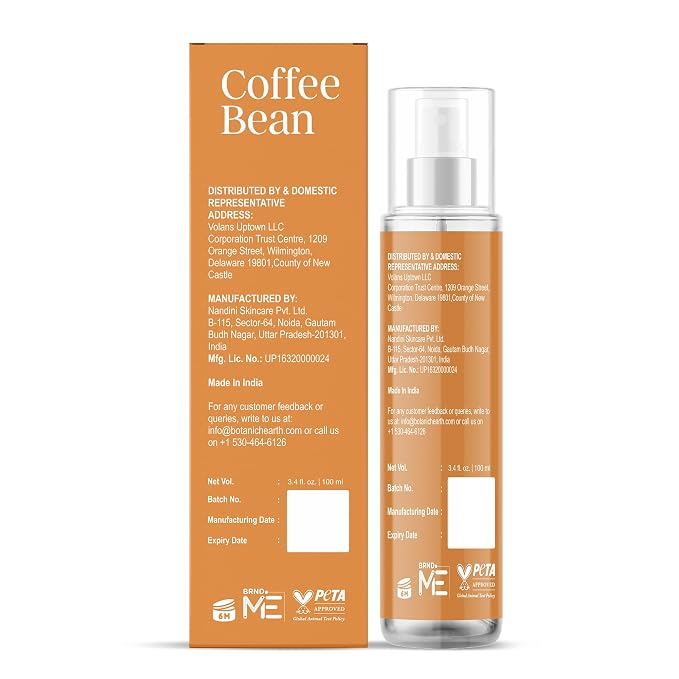 Botanic Hearth Coffee Bean Hair Perfume & Body Mist, Long-Lasting Hair Deodorizer & Body Scent for Women & Men, Alcohol-Free Clean Fragrance Hair Spray For Everyday Wear, All Day Freshness, 3.4 Fl Oz
