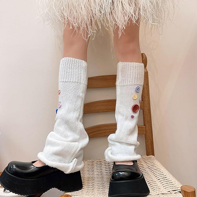 Sexybody Women's Leg Warmers Fashion Knit Warmers Long Socks Cute Y2K Kawaii Japanese Lolita Harajuku Accessories for Girls