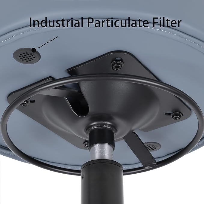 TAKE UR SEAT® All-Purpose Stools with Adjustable Seat and Easy Clean Performance Fabrics for Cleanroom Lab Medical Office Classroom Shop Garage Spa Massage Tattoo(Blade Wheels) (15" Gray)