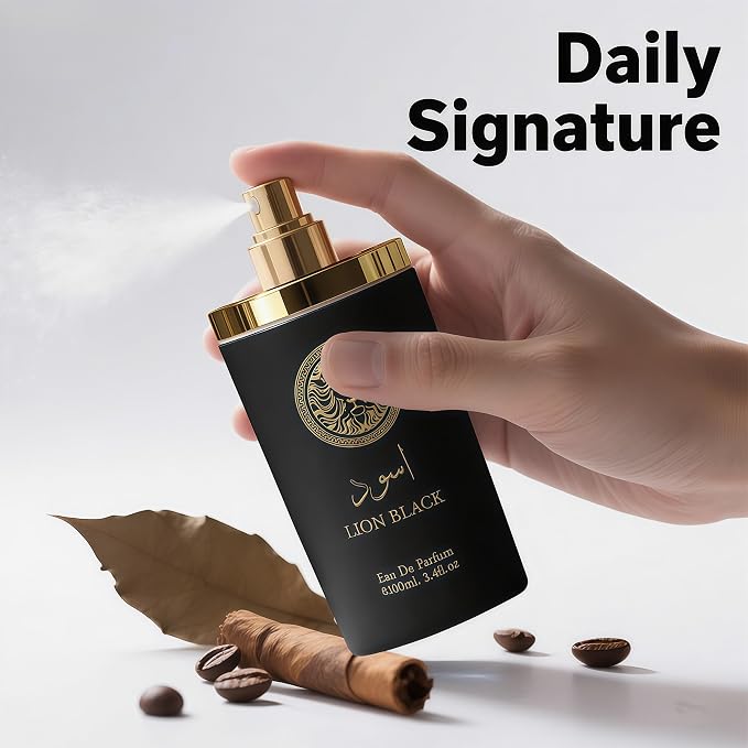 A CENTER Men's Cologne Gift Set of 4(MDM&HunterNo&LionBla&VictoryOUD) - 3.4 Fl Oz Each | Vanilla Bourbon, Leather & Amber Floral Fragrance | Luxury Eau de Toilette
