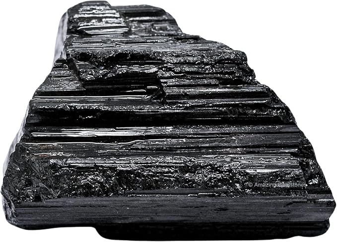 Amazing Gemstone Black Tourmaline Crystal - 1 Piece of 200-350 Grams - Very High Grade Black Tourmaline Crystals Rough Raw for Protection, Good Vibes Turmalina Negra Piedra Originales