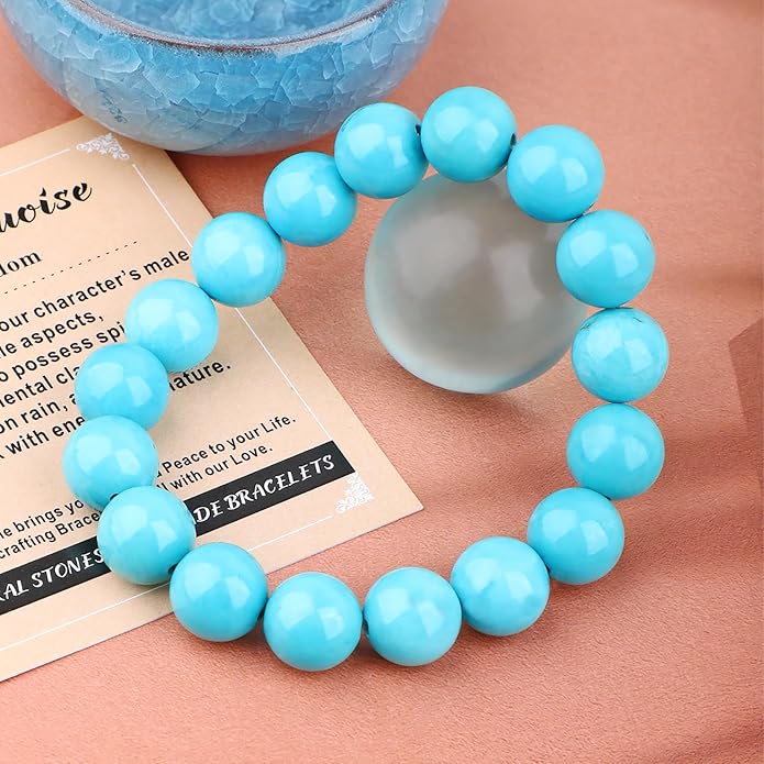 AD Beads Handmade Gemstone Stretch Elastic Bracelet Crystal Healing Reiki Nature's Beauty and Spiritual Essence Unisex