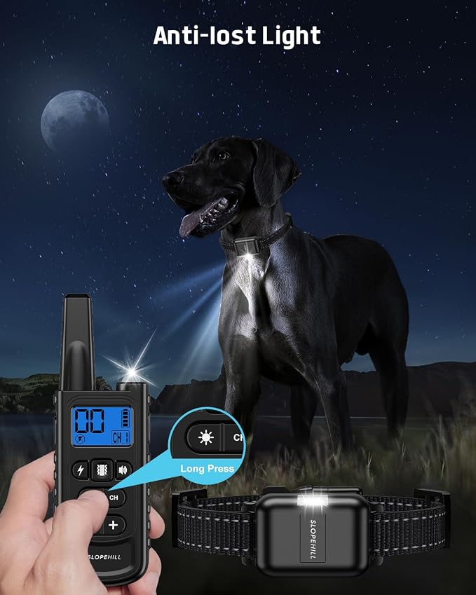 SLOPEHILL 4200Ft Remote Electric Dog Training Collar with Remote,Black