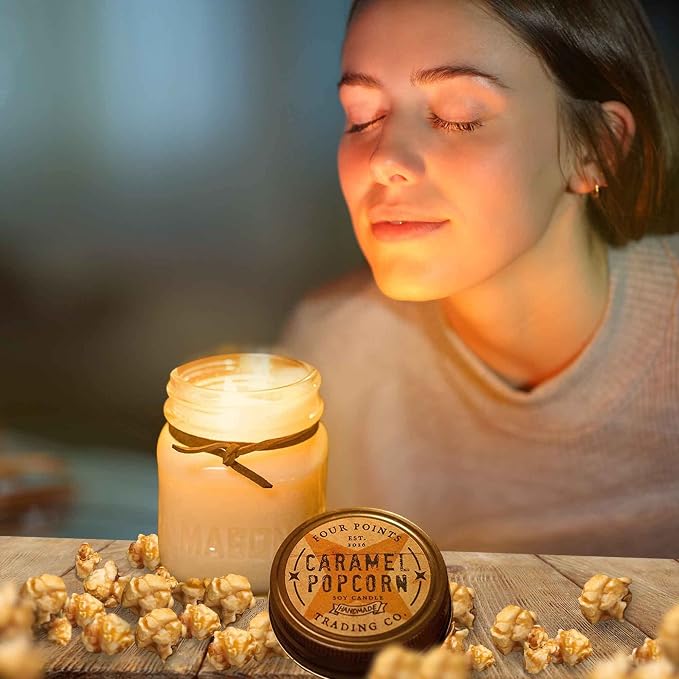 Four Points Trading Company Candles - Spiced Cranberry Aromatherapy Candle - Perfect Candle for Women or Men - Great for Birthday, Grandma, Mom, Home and Apartment Decor - 100% Soy Candle - 8oz