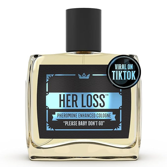 Her Loss Pheromone Cologne For Men - Bold, Long-Lasting Fragrance with Amber, Spice & Dark Woods – Premium Eau De Cologne Spray for Men