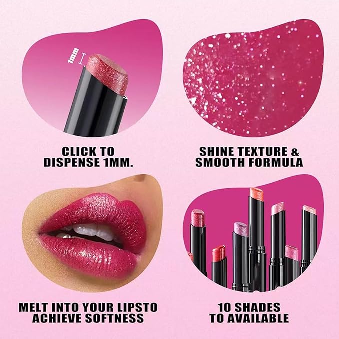 Classic Red Lipstick For Women Matte Nude Glitter Highly Pigmented Moisturizing Lip stick Hypoallergenic Waterproof Long Lasting Lipsticks Quick Makeup Lightweight Portable Magenta # 02